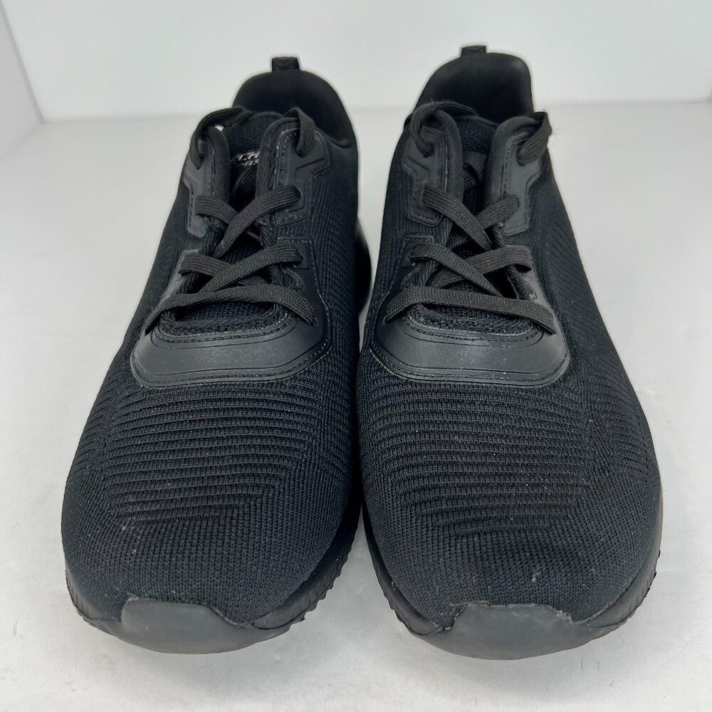 Skechers Bobs Womens 32504W Black Squad Tough Talk Lace Up Size 9 Walking Shoes - Picture 3 of 9